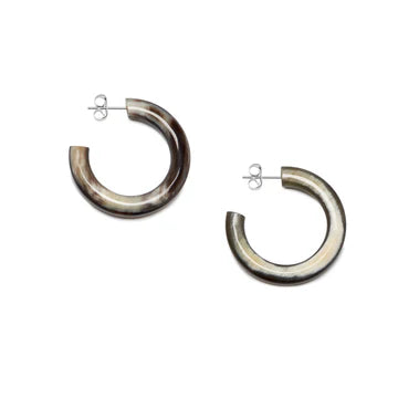 BRANCH Rounded Horn Hoop - Brown Natural