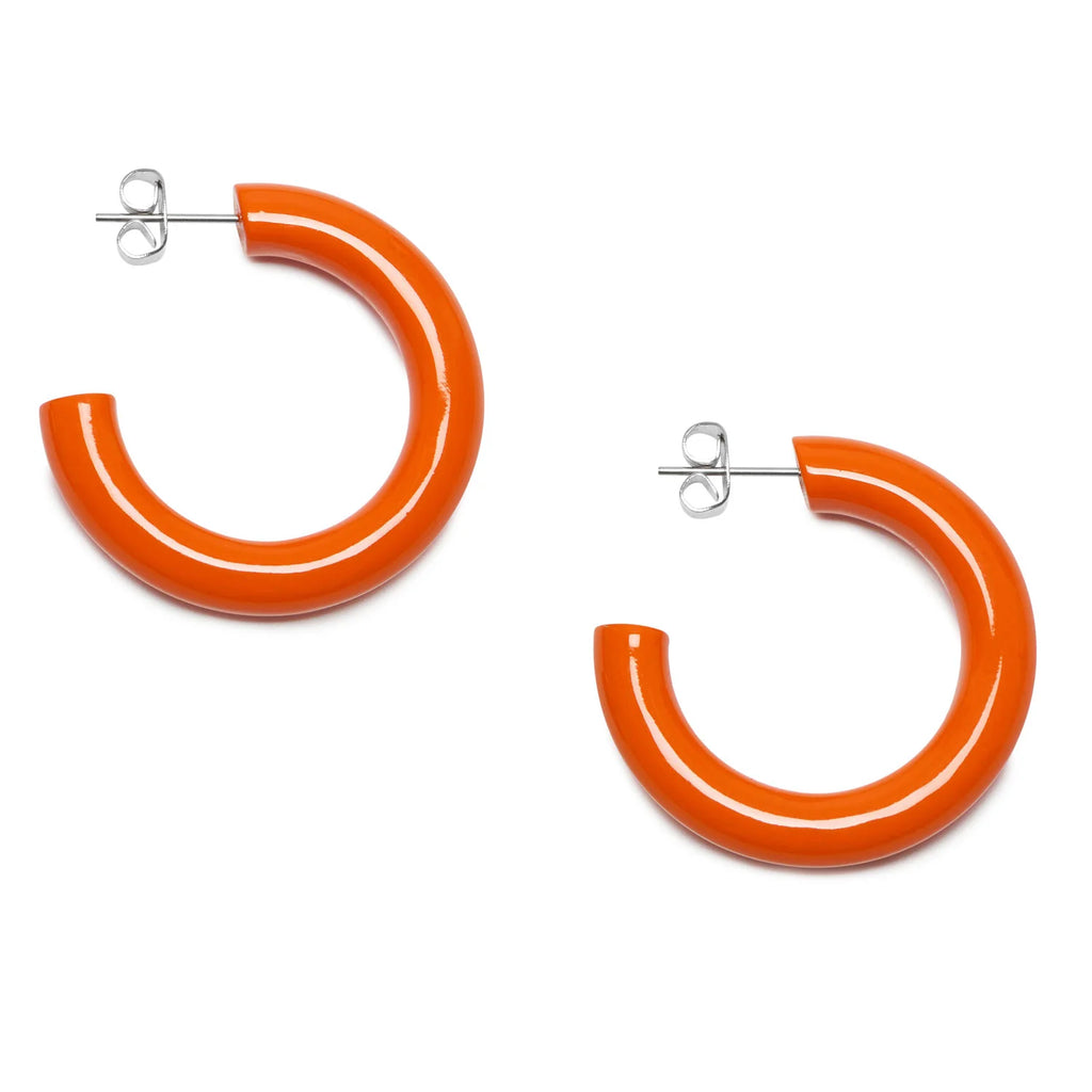 BRANCH Rounded Horn Hoop - Brown Natural