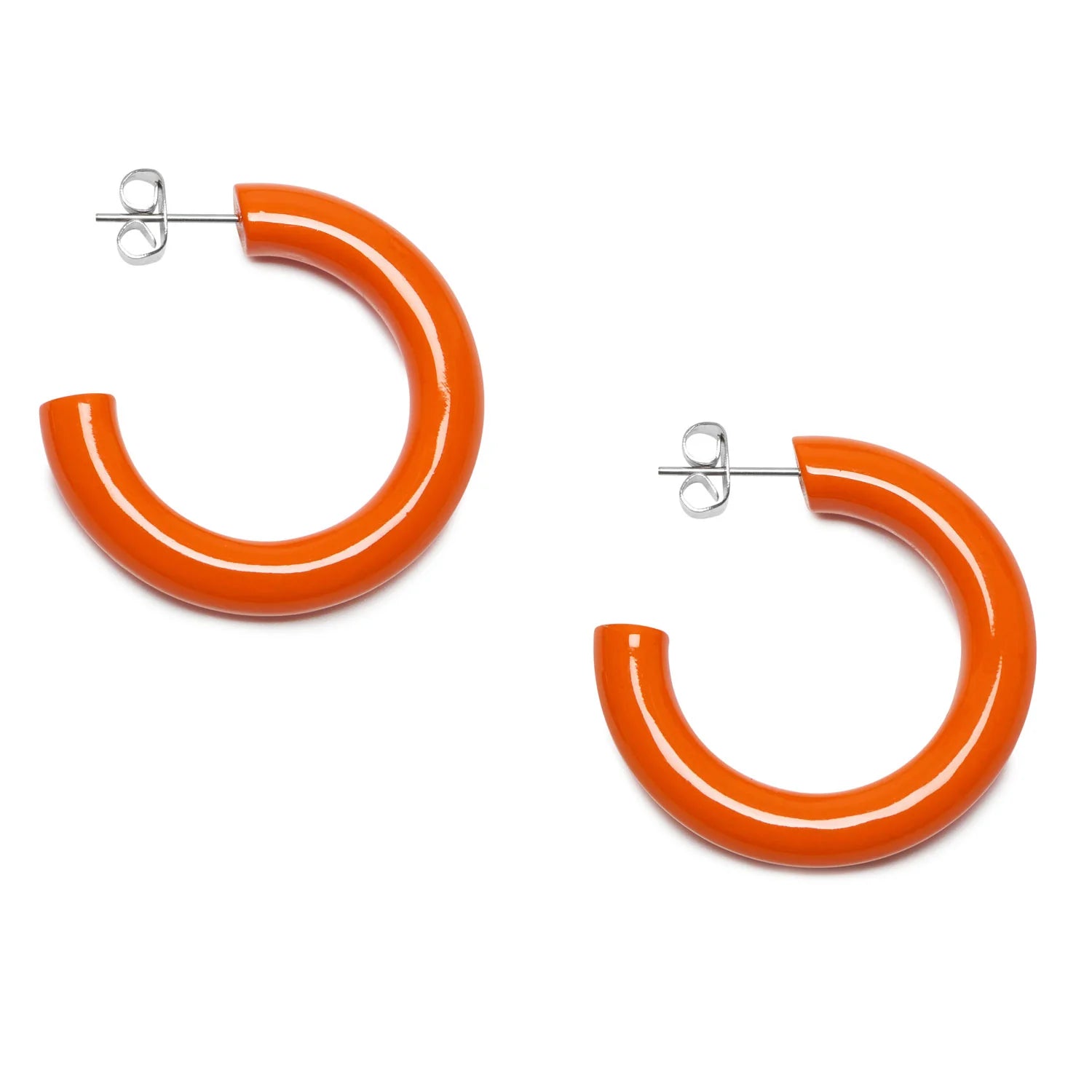 BRANCH Rounded Horn Hoop - Brown Natural