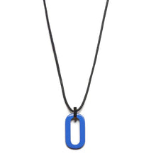 Load image into Gallery viewer, Black Rectangle Horn &amp; Cord Pendant
