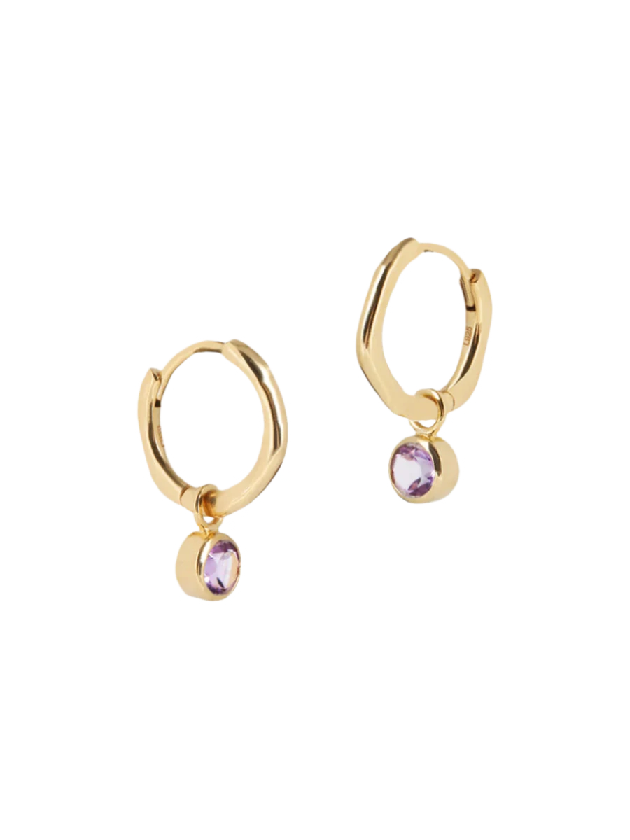 Gemstones Huggies  earrings