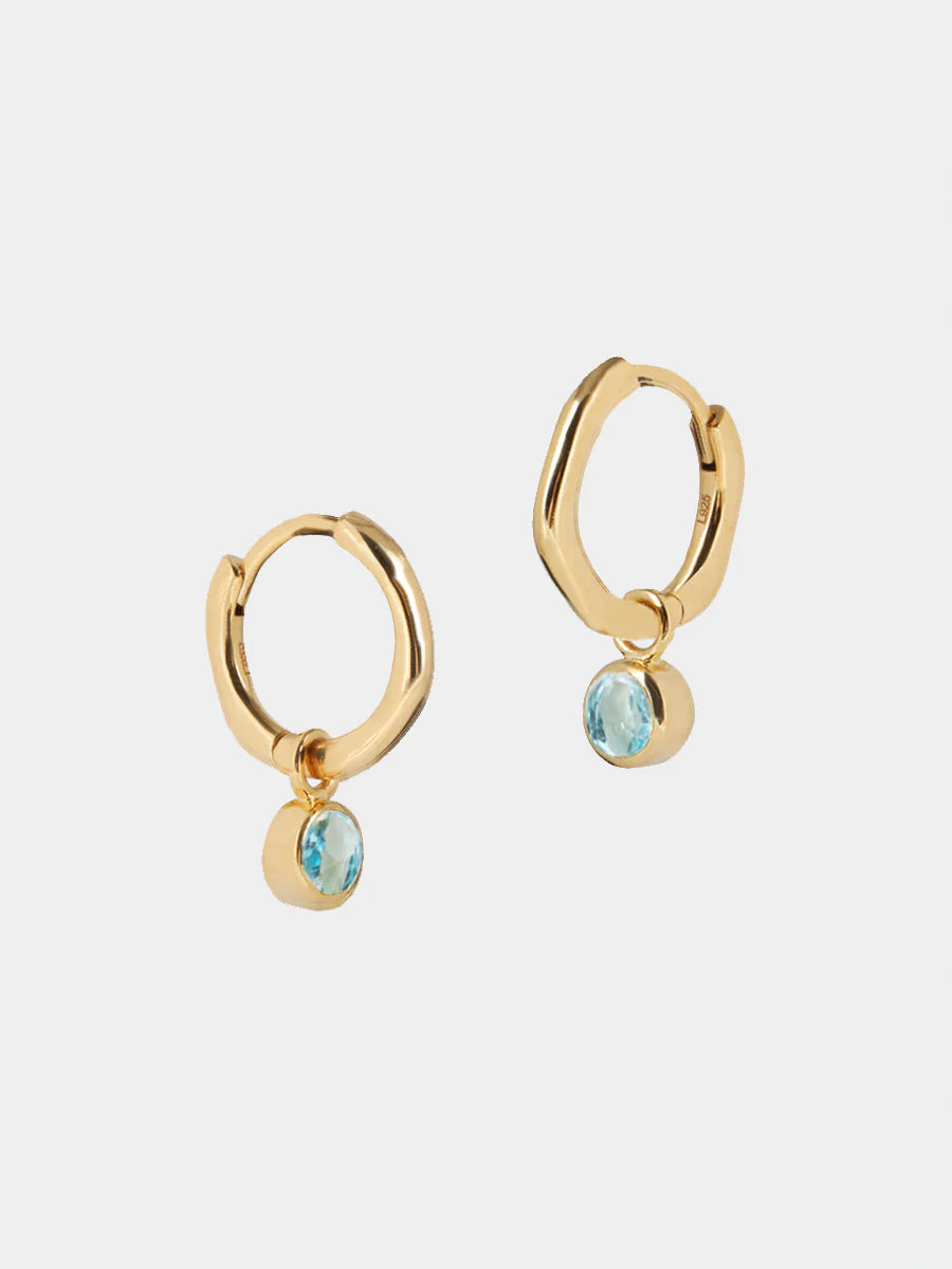 Gemstones Huggies  earrings