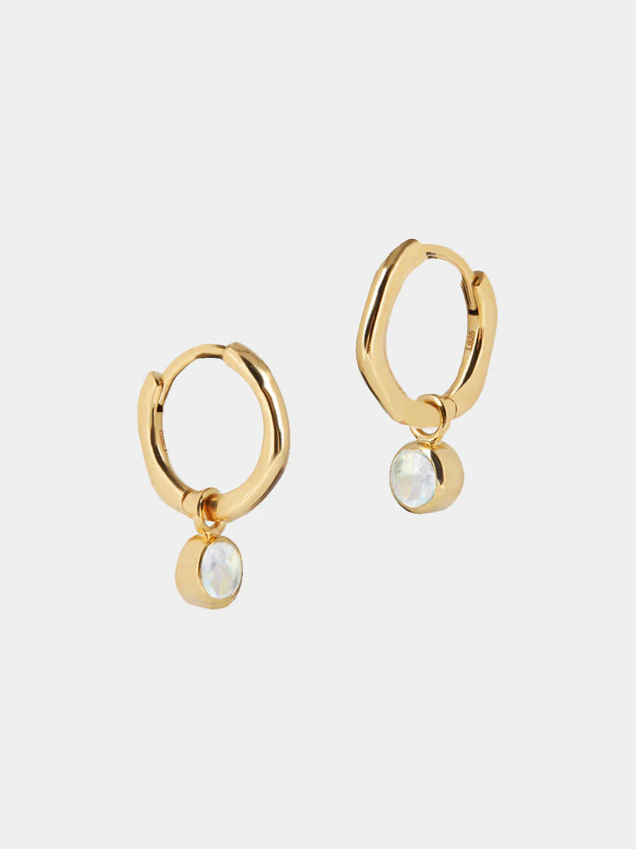 Gemstones Huggies  earrings