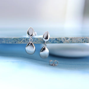 Kit Heath Coast Pebble Stud Droplet Earrings