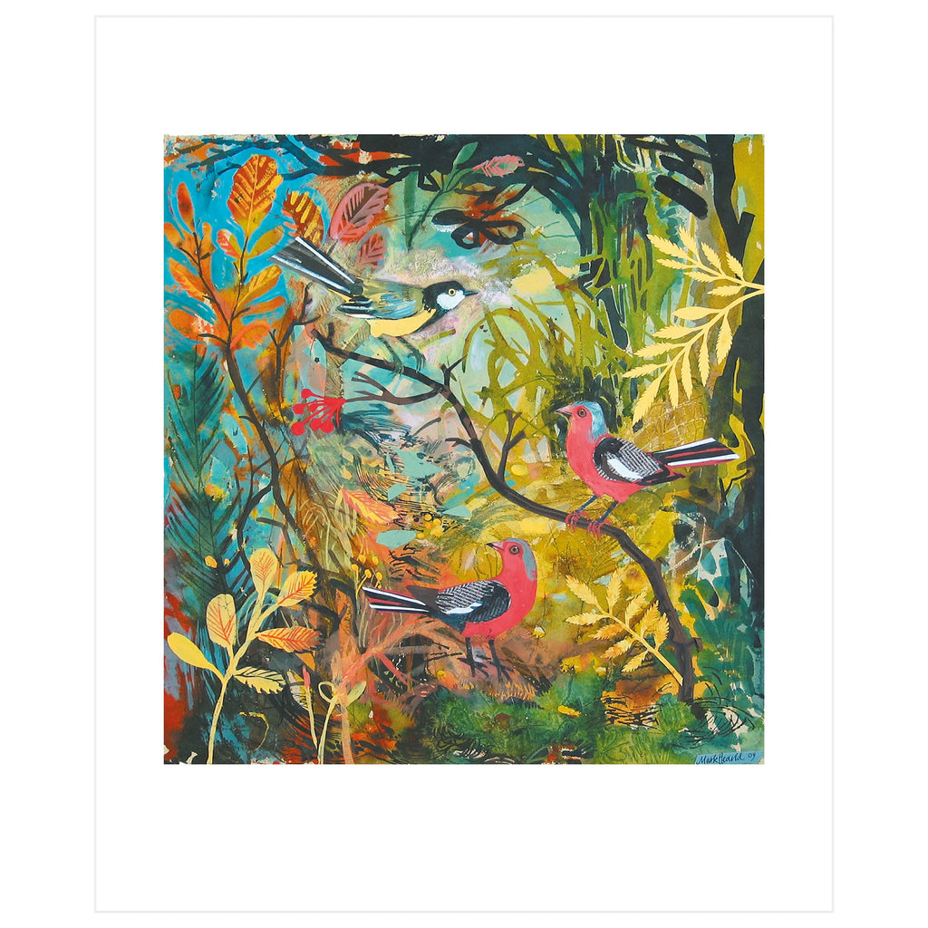 Great Tit & Chaffinches Greeting Card