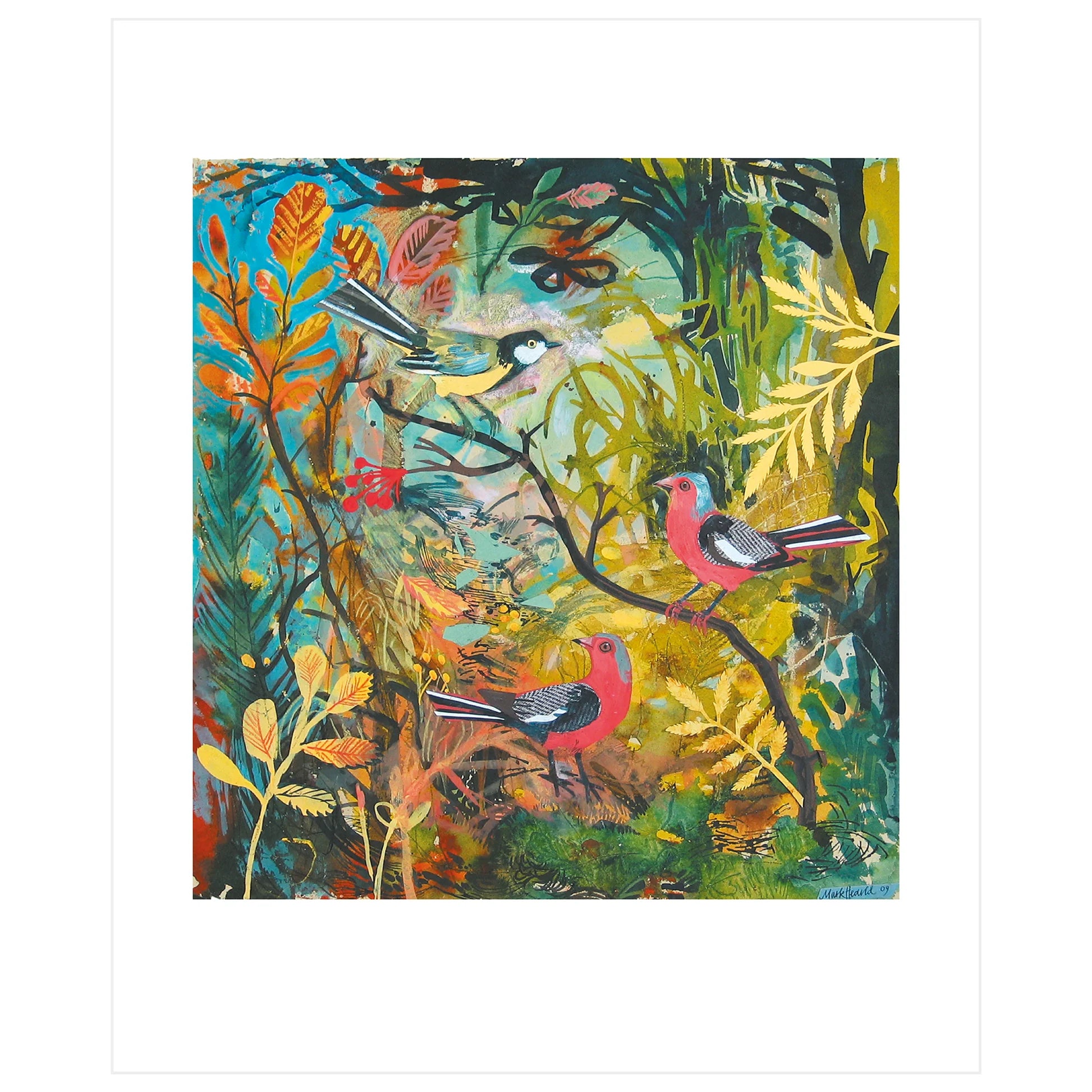 Great Tit & Chaffinches Greeting Card