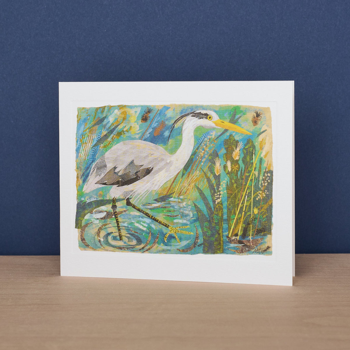 Heron greeting card by Mark Hearld, Art Angels
