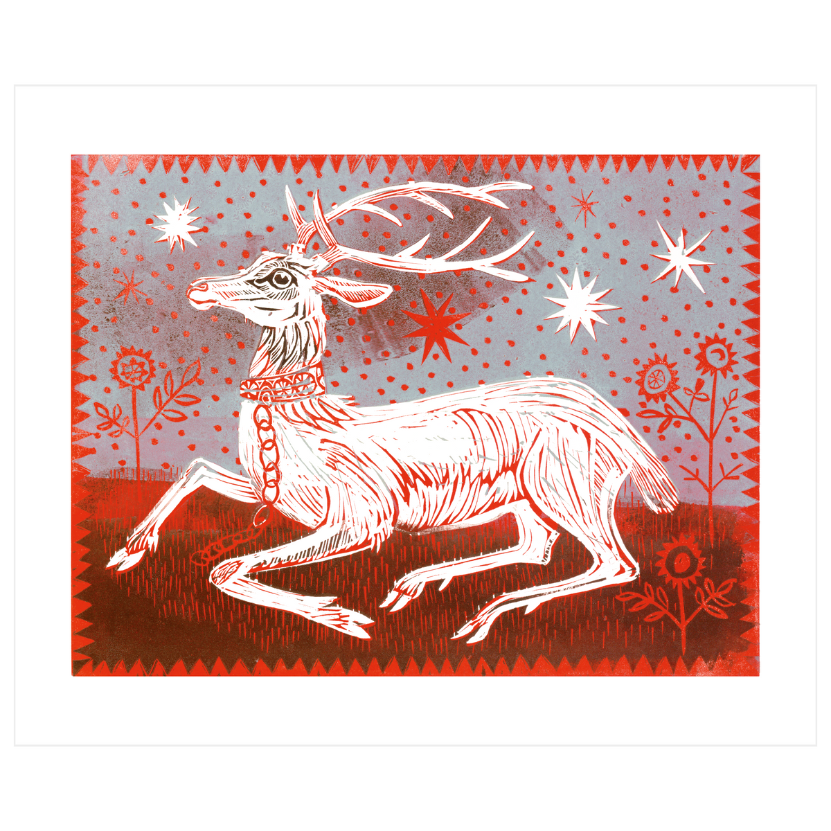 White Hart greeting card by Mark Hearld, view 2