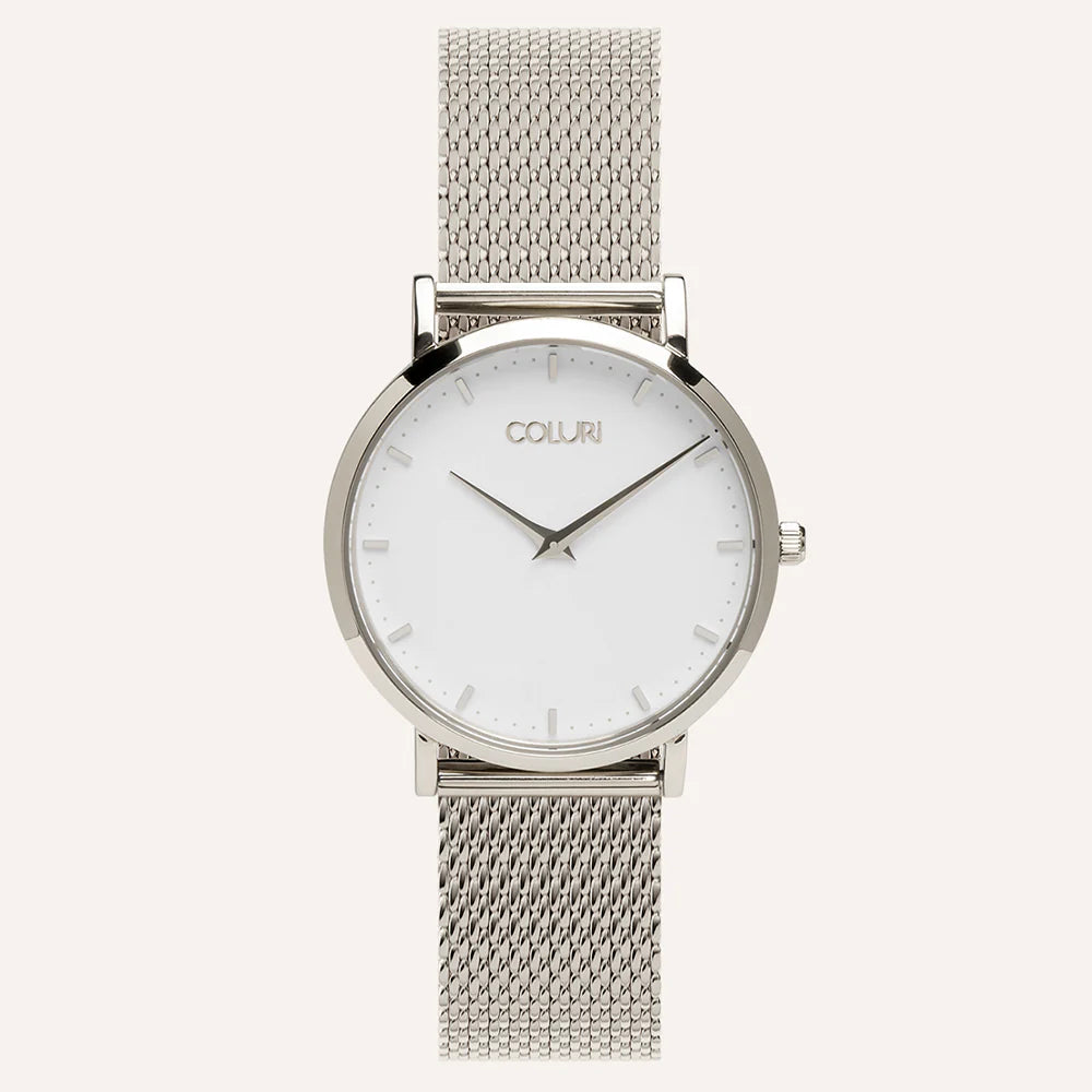 WHITE WATCH 28MM DIAL