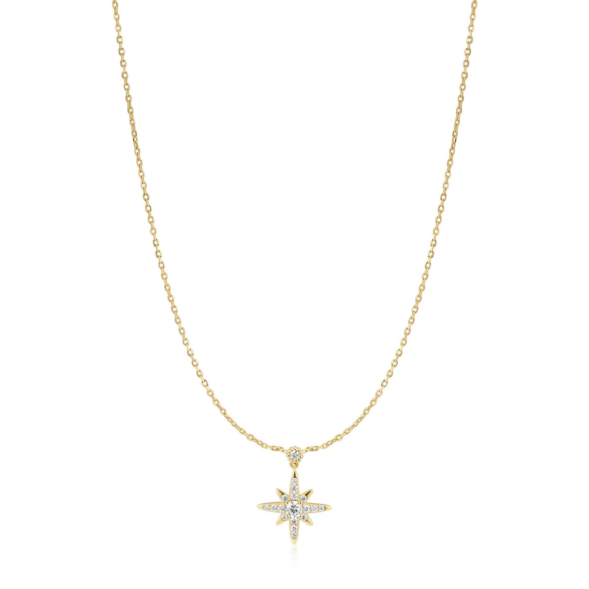 Gold Sparkling Nova Star Necklace