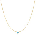 Gold Bezel-Set Turquoise Solitaire Necklace