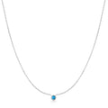 Silver Bezel-Set Turquoise Solitaire Necklace