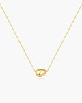 Gold Organic Dome Pebble Necklace
