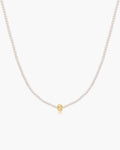Gold Twist and Glass Pearl Beaded Necklace