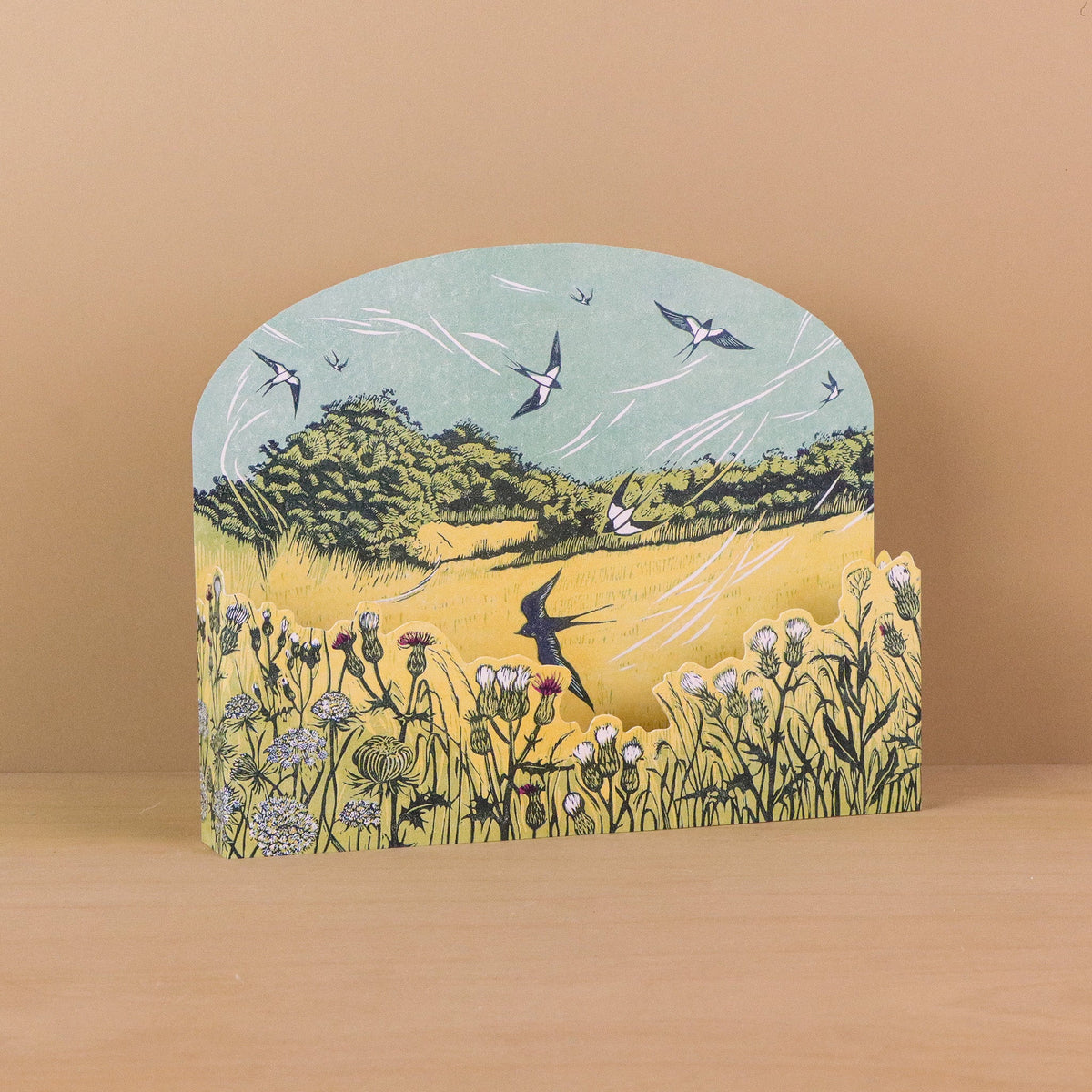 Bayfield Swallows die-cut card by Niki Bowers, view 3