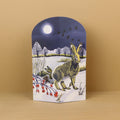 Winter Hares die-cut card by Niki Bowers, Art Angels