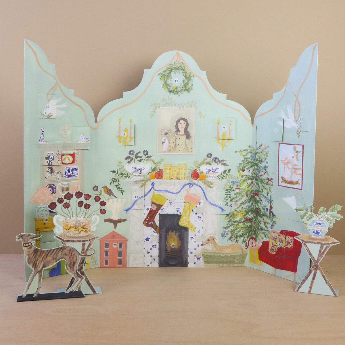 Festive Dutch Gable Advent Calendar by Polly Fern, view 2