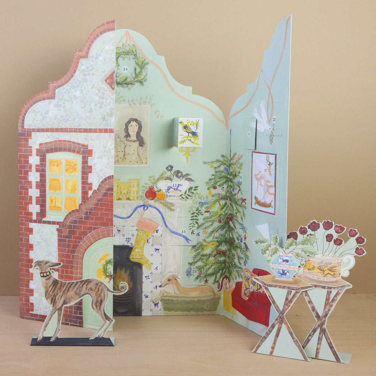 Festive Dutch Gable Advent Calendar by Polly Fern, Art Angels