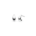 Kit Heath Coast Pebble Smooth Semi Hoop Stud Earrings
