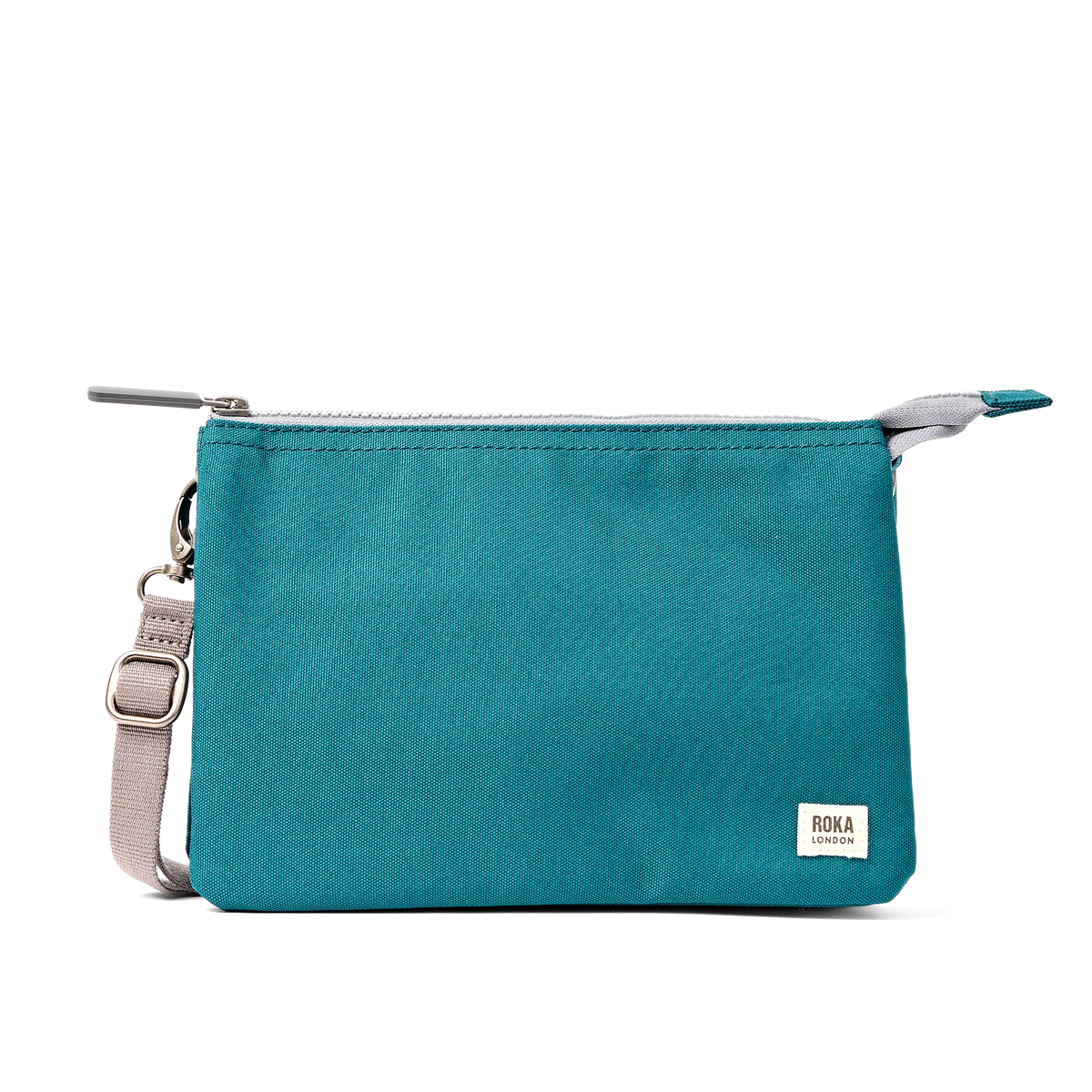 ROKA Carnaby XL Crossbody Bag in Deep Teal recycled canvas