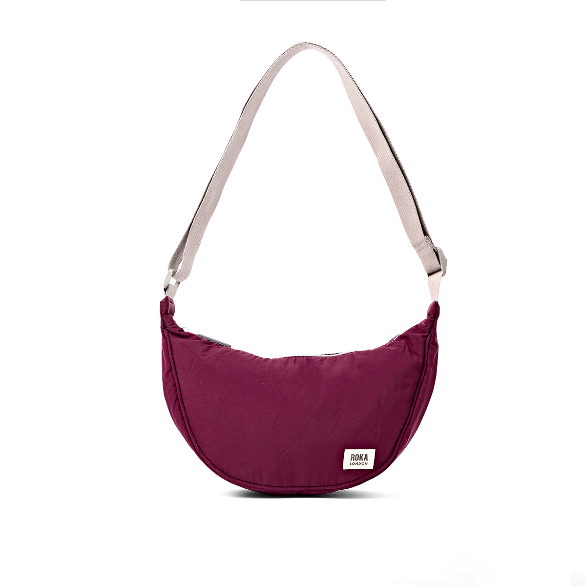 ROKA Farringdon Half Moon Bag in Merlot Taslon