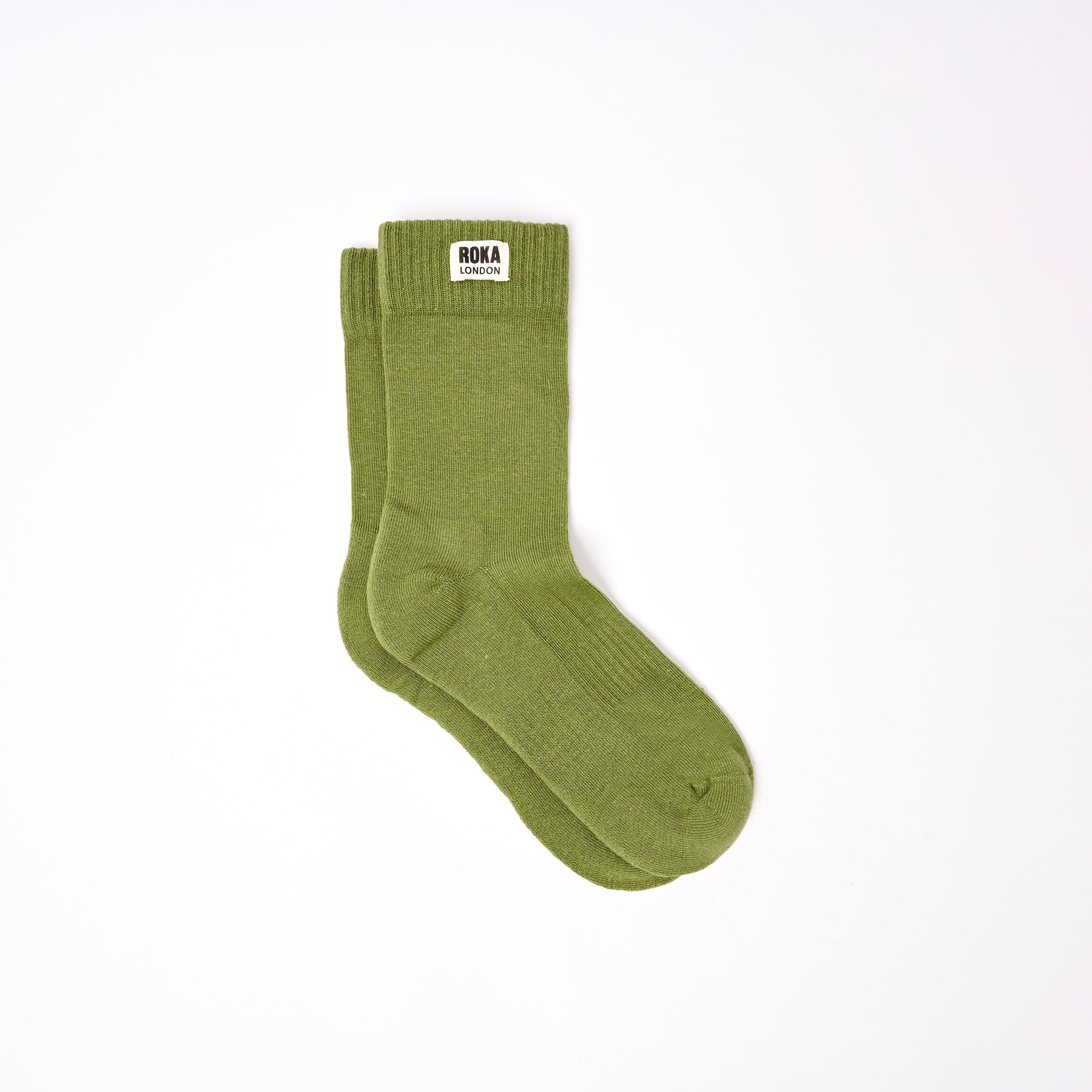 ROKA Wimbledon Organic Cotton Crew Socks -One Size 3 to 8- NEW