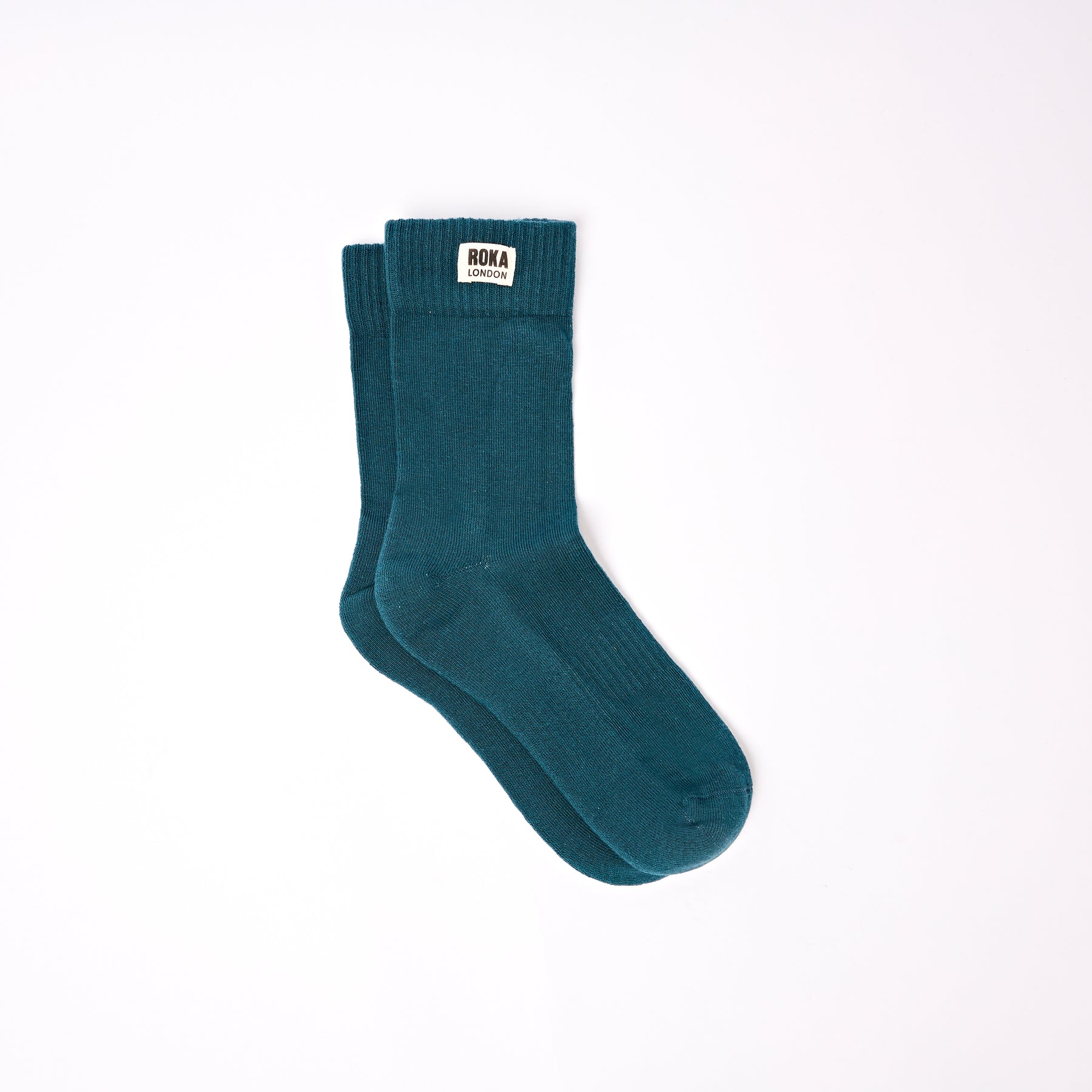 ROKA Wimbledon Organic Cotton Crew Socks -One Size 3 to 8- NEW