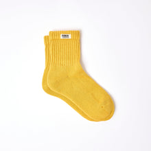 Load image into Gallery viewer, Roka Retro Crew Socks in bold block colour, organic cotton, women's UK 3–8
