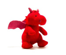 Load image into Gallery viewer, Knitted Red Dragon Toy
