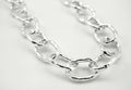 Solid Hammered Ovals Inline Necklace with T-Bar