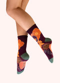 Powder Beautiful Bouquet Ankle Socks with jewel-toned 70s-style florals