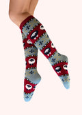Powder Fair Isle Sheep Knee High Socks with Fair Isle pattern and sheep