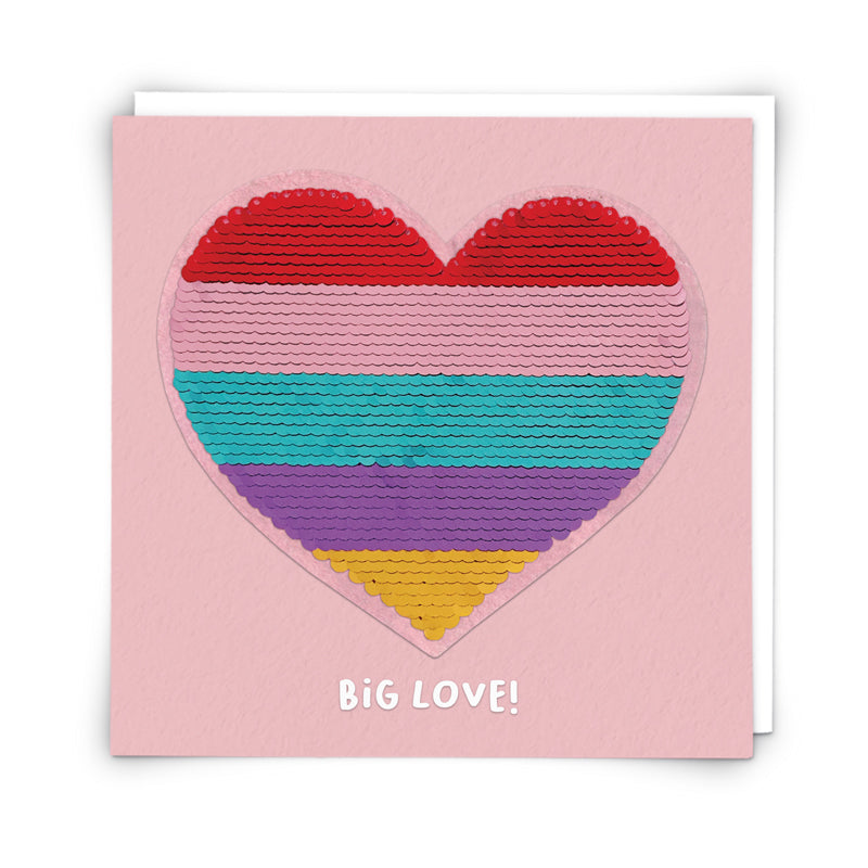 Redback Shine Big Love Sequin Card