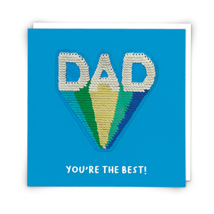 Redback shine sequins card Dad