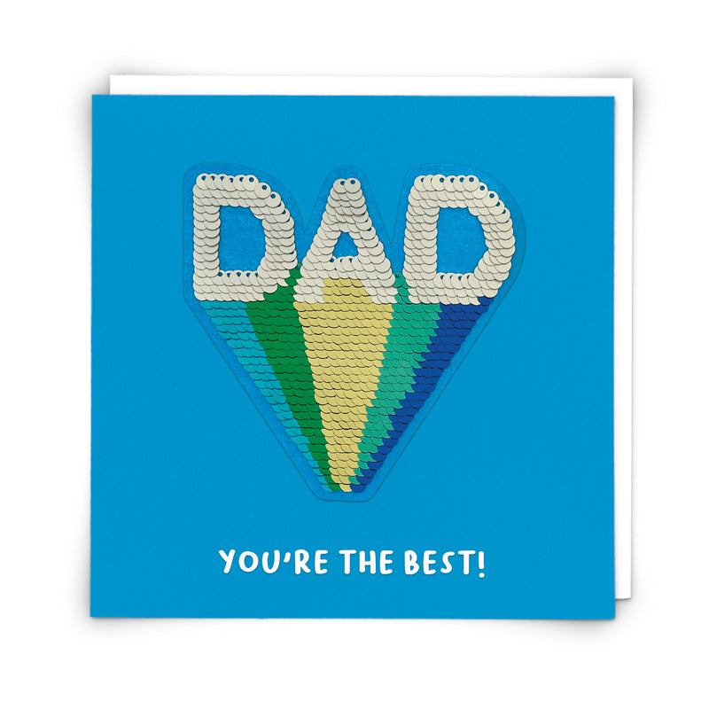 Redback shine sequins card Dad