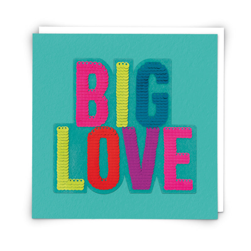 Redback Shine sequin cards big love
