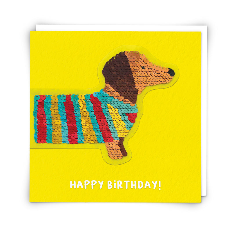 Redback shine sequins card SEQUIN DOG