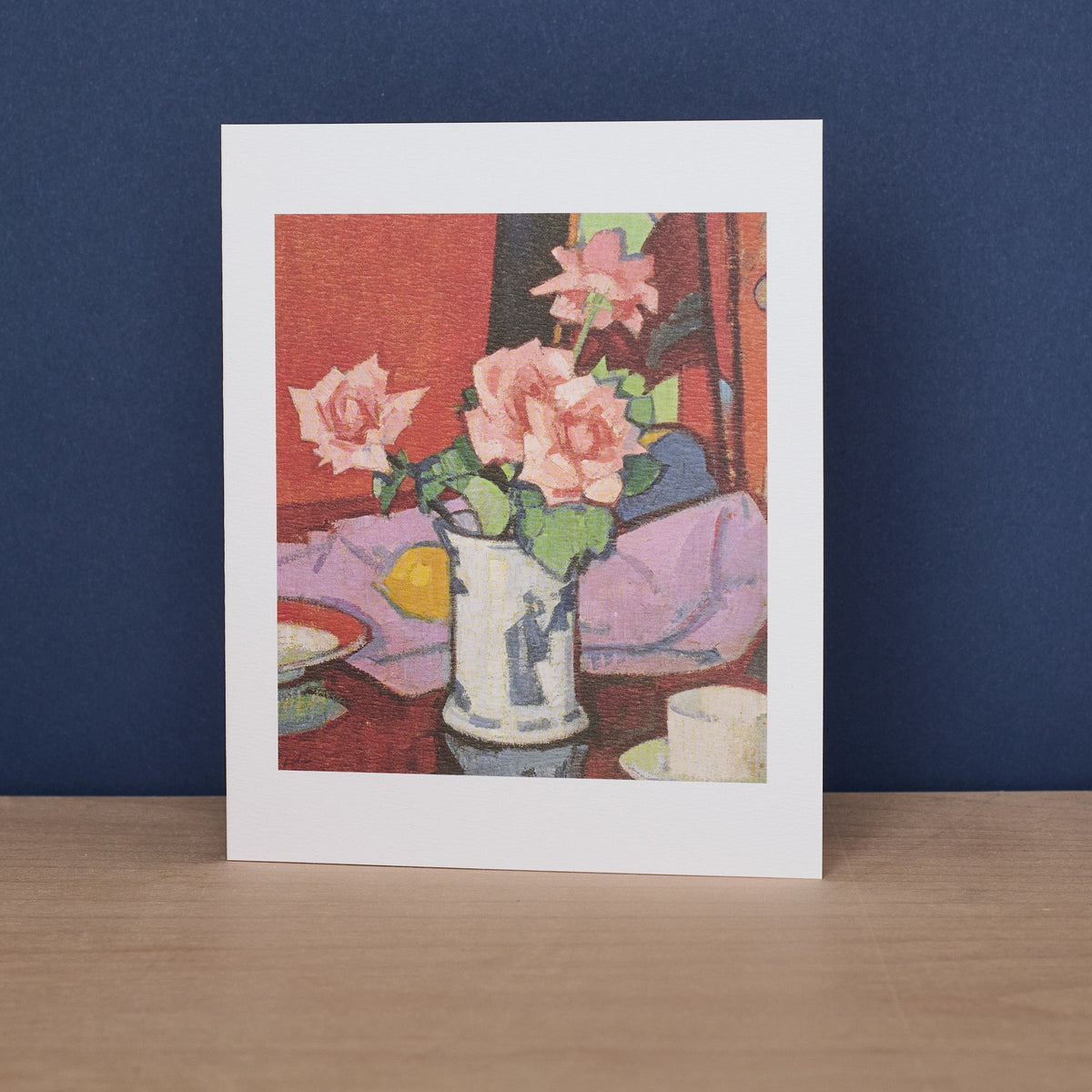 Pink Roses greeting card by Samuel John Peploe, Art Angels