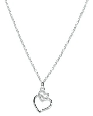 Sterling Silver Heart Drop necklace
