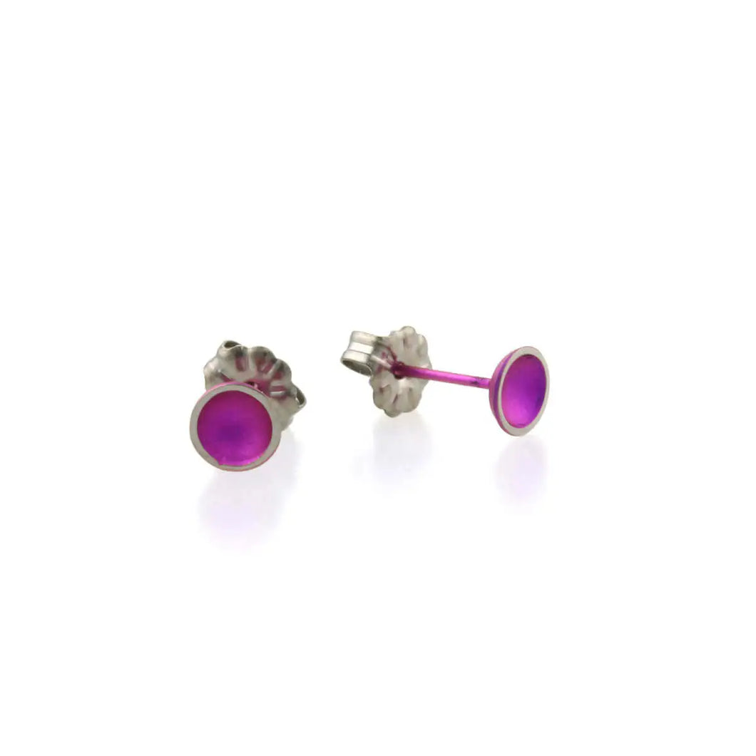 small half dome TITANIUM PENDANT Studs