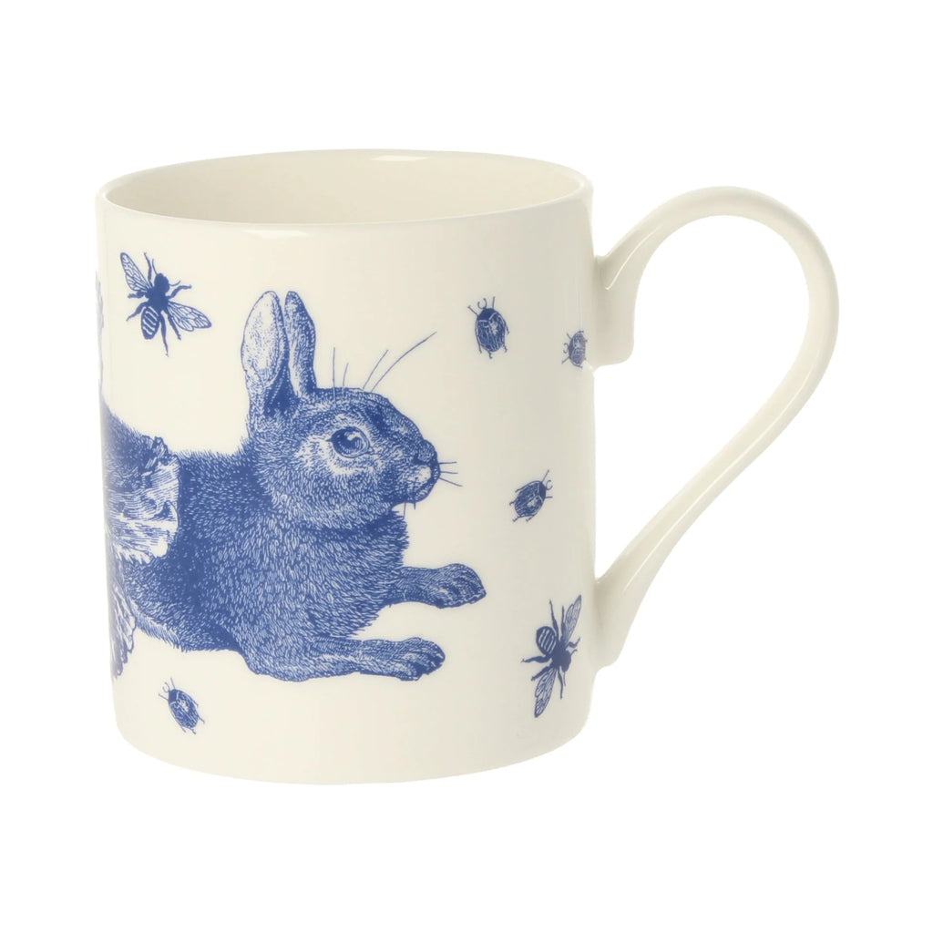 RABBIT & CABBAGE DELFT BLUE MUG