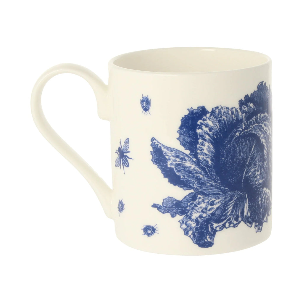RABBIT & CABBAGE DELFT BLUE MUG