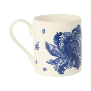 RABBIT & CABBAGE DELFT BLUE MUG