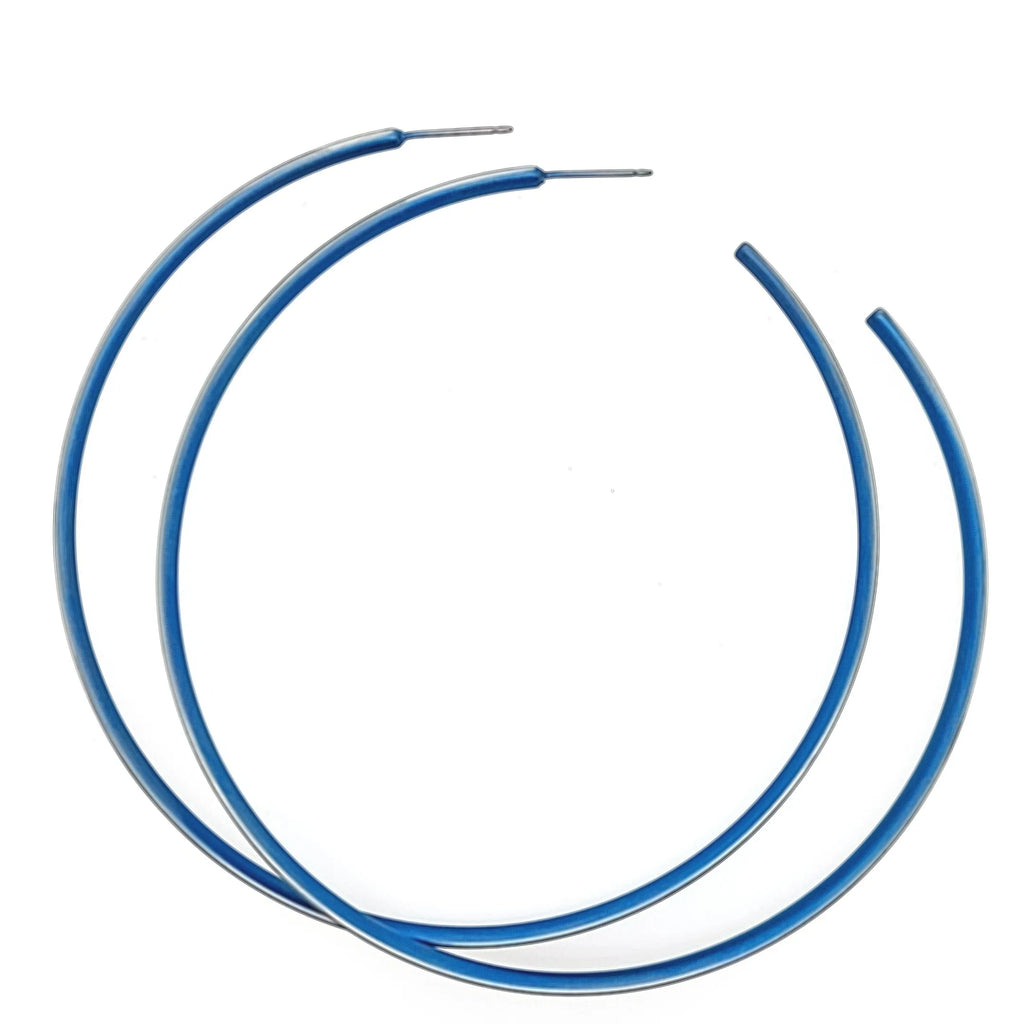 ROUND HOOP TITANIUM EARRINGS
