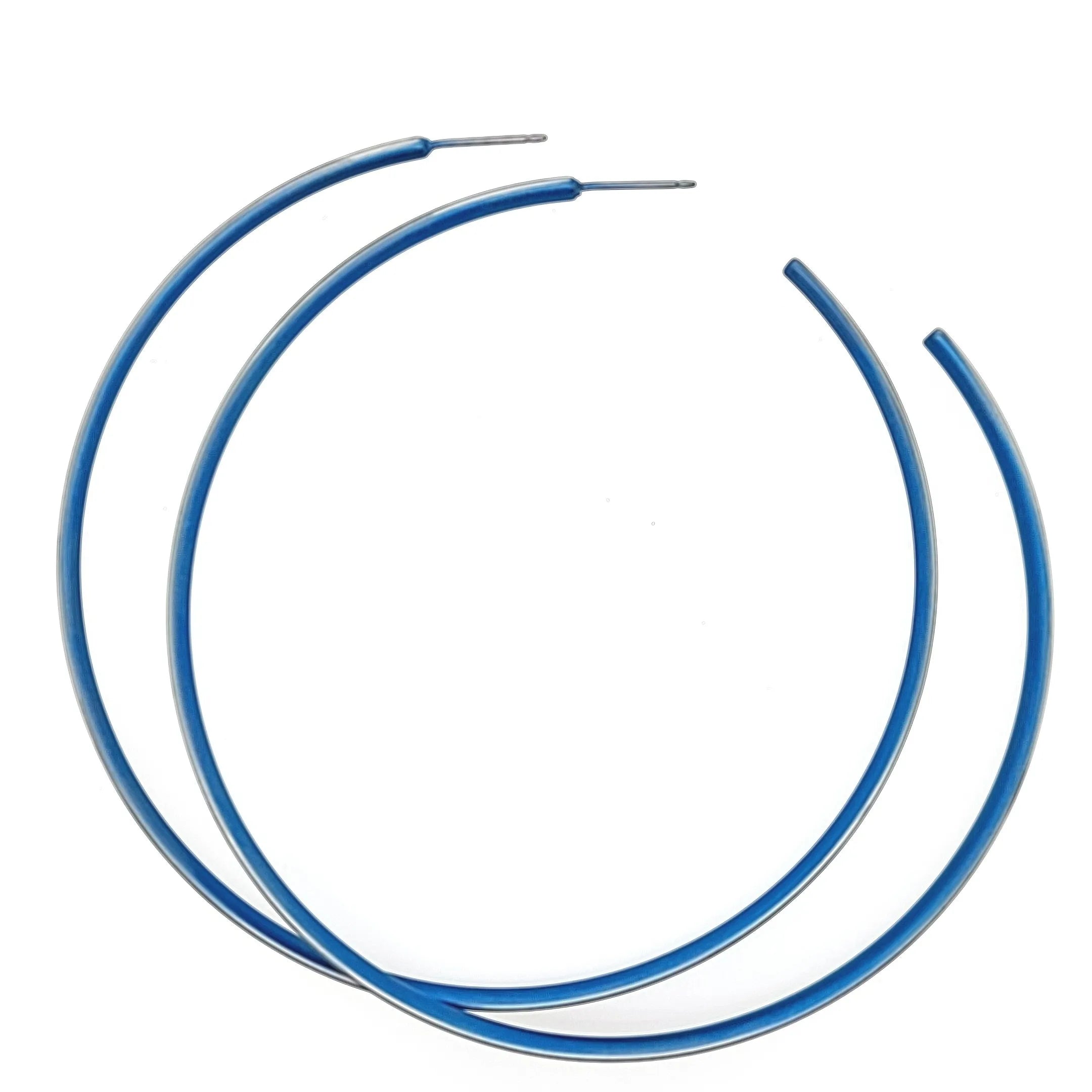ROUND HOOP TITANIUM EARRINGS