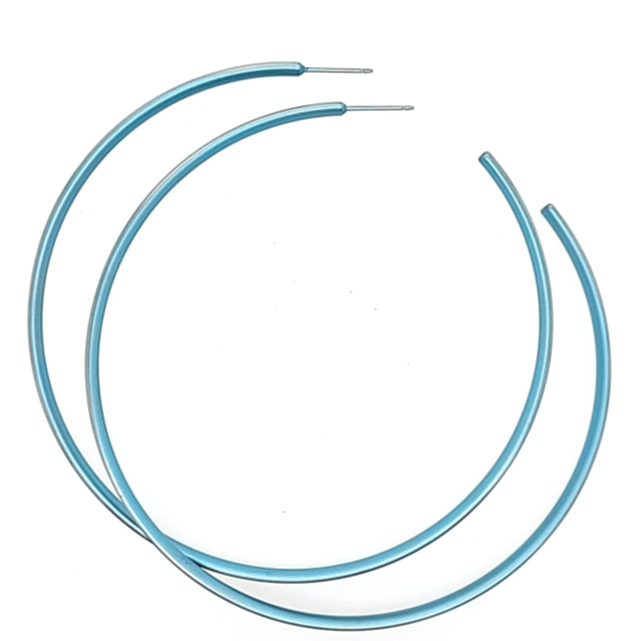 ROUND HOOP TITANIUM EARRINGS