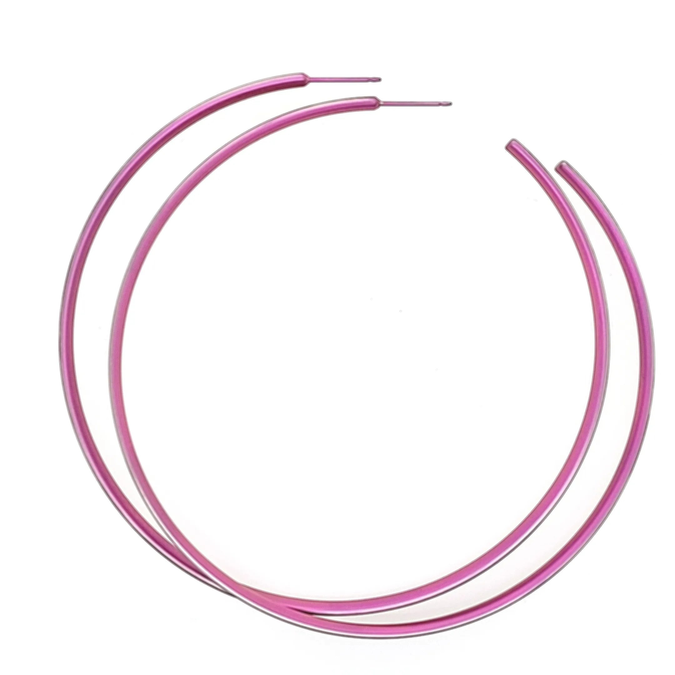 ROUND HOOP TITANIUM EARRINGS