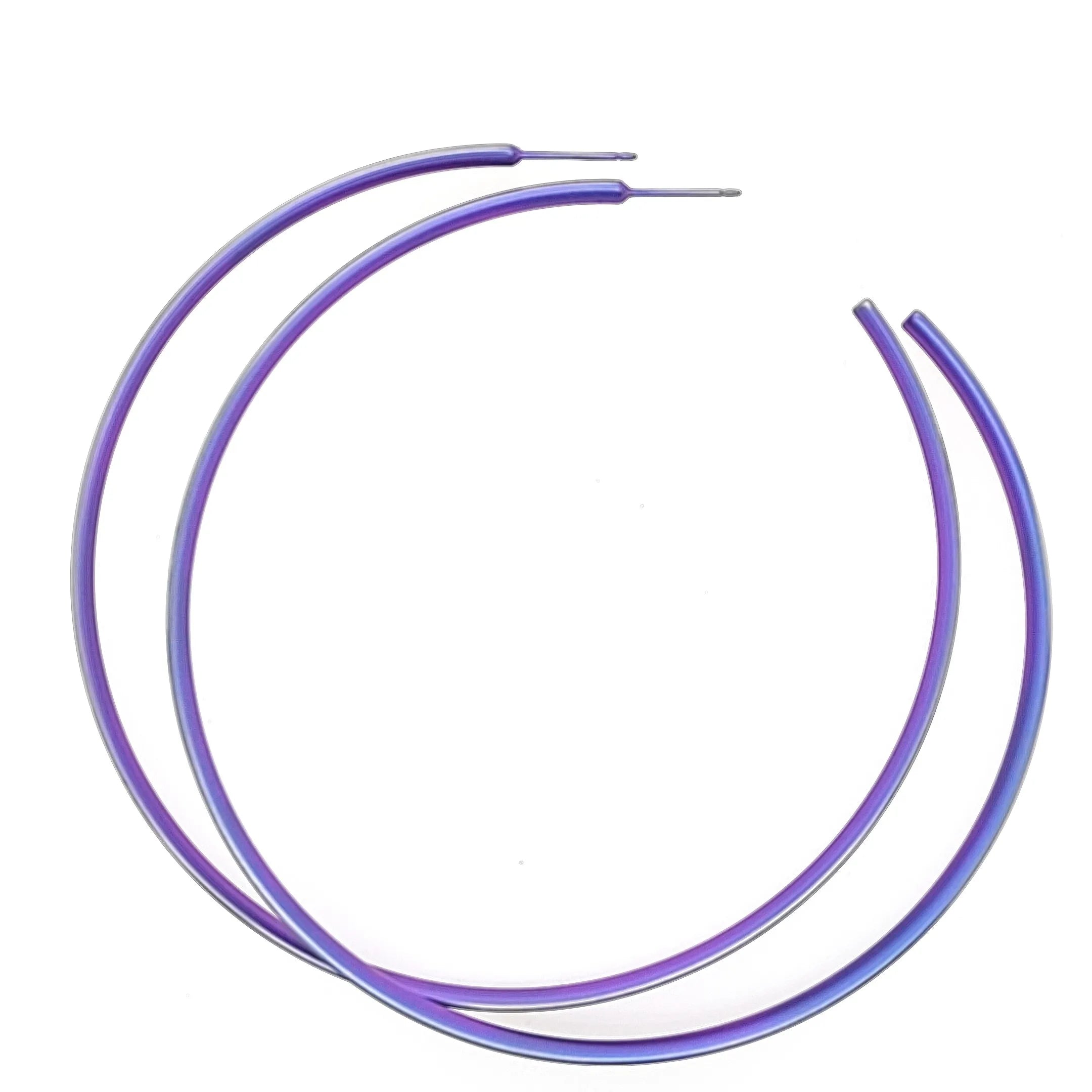 ROUND HOOP TITANIUM EARRINGS