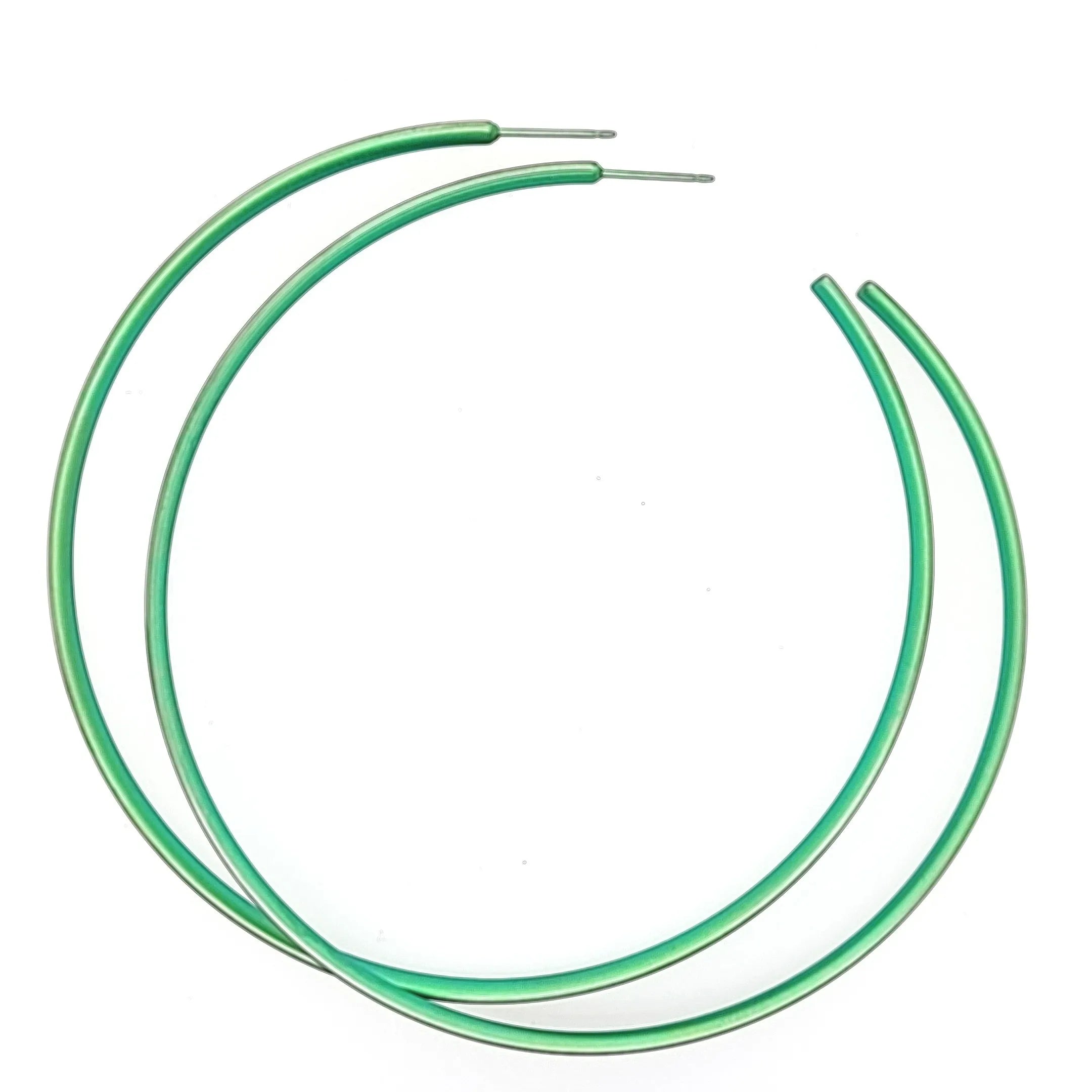 ROUND HOOP TITANIUM EARRINGS