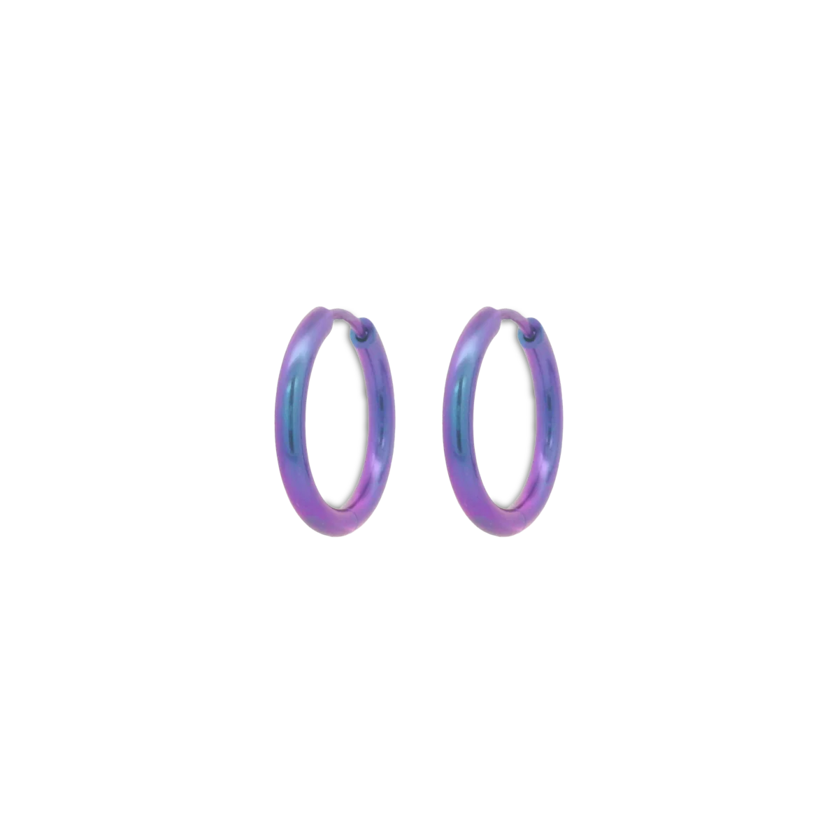 ROUND HOOP TITANIUM EARRINGS